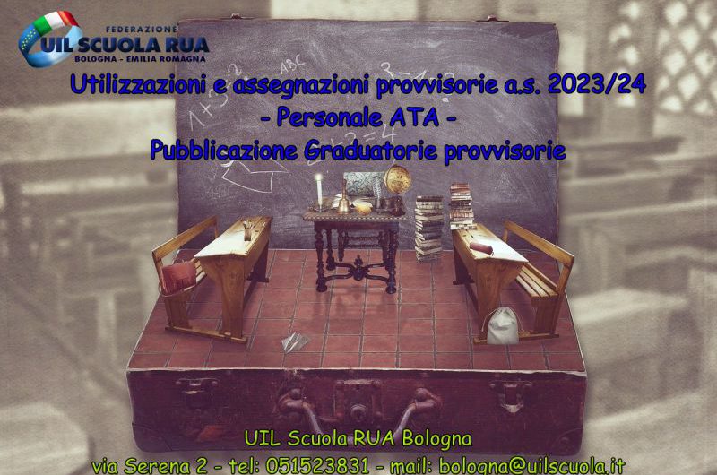 UAT di Bologna | Utilizzazioni e Assegnazioni provvisorie ATA a.s. 2023/2024 Grad. Provvisorie