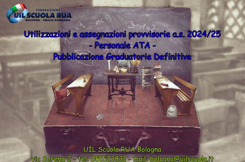 UAT di Bologna | Utilizzazioni e Assegnazioni Provvisorie ATA a.s. 2024/25 – Grad. DEFINITIVE