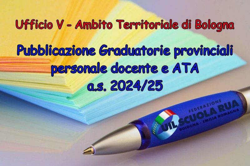 Ufficio V – Ambito Territoriale di Bologna | Pubblicazione Graduatorie provinciali personale docente e ATA a.s. 2024/25