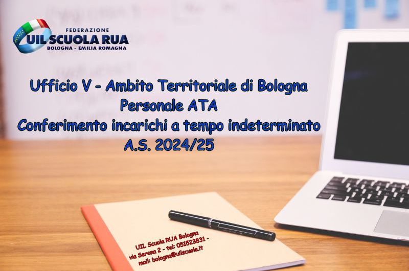 UAT di Bologna | Personale ATA – Conferimento incarichi a tempo indeterminato – A.S. 2024/25