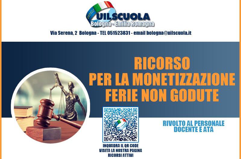 Ricorso per la “monetizzazione delle ferie non godute”