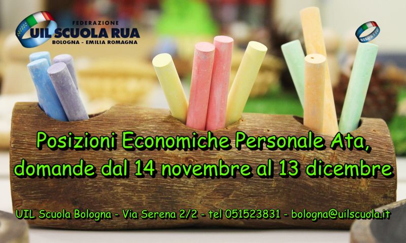 Posizioni Economiche Personale Ata, domande dal 14 novembre al 13 dicembre