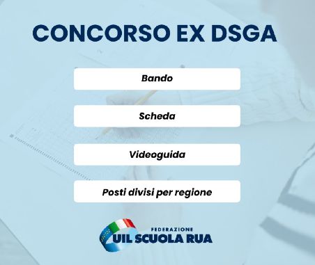 Concorso ex Dsga – Bando, videoguida, scheda e posti suddivisi per regione