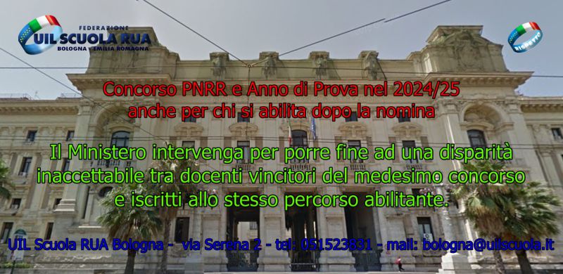 Concorso PNRR e Anno di Prova nel 2024/25 anche per chi si abilita dopo la nomina