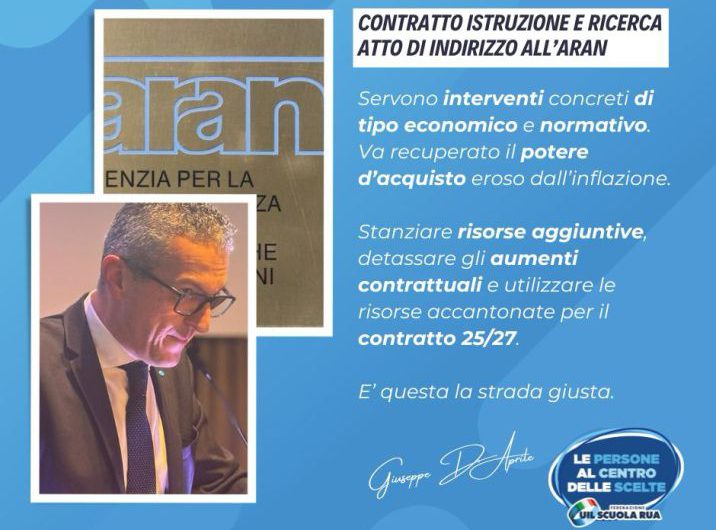 Contratto, D’Aprile: “Servono interventi concreti di tipo economico e normativo”